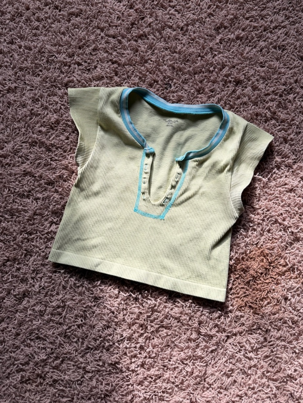 Cropped short sleeve tank top